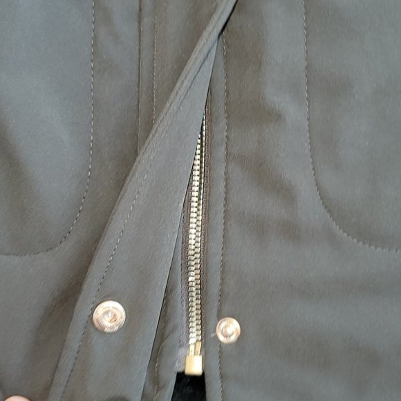 Women's Nine West Fleece-Lined Soft-Shell Winter CoatJacket ~ Olive, Large - Picture 5 of 7